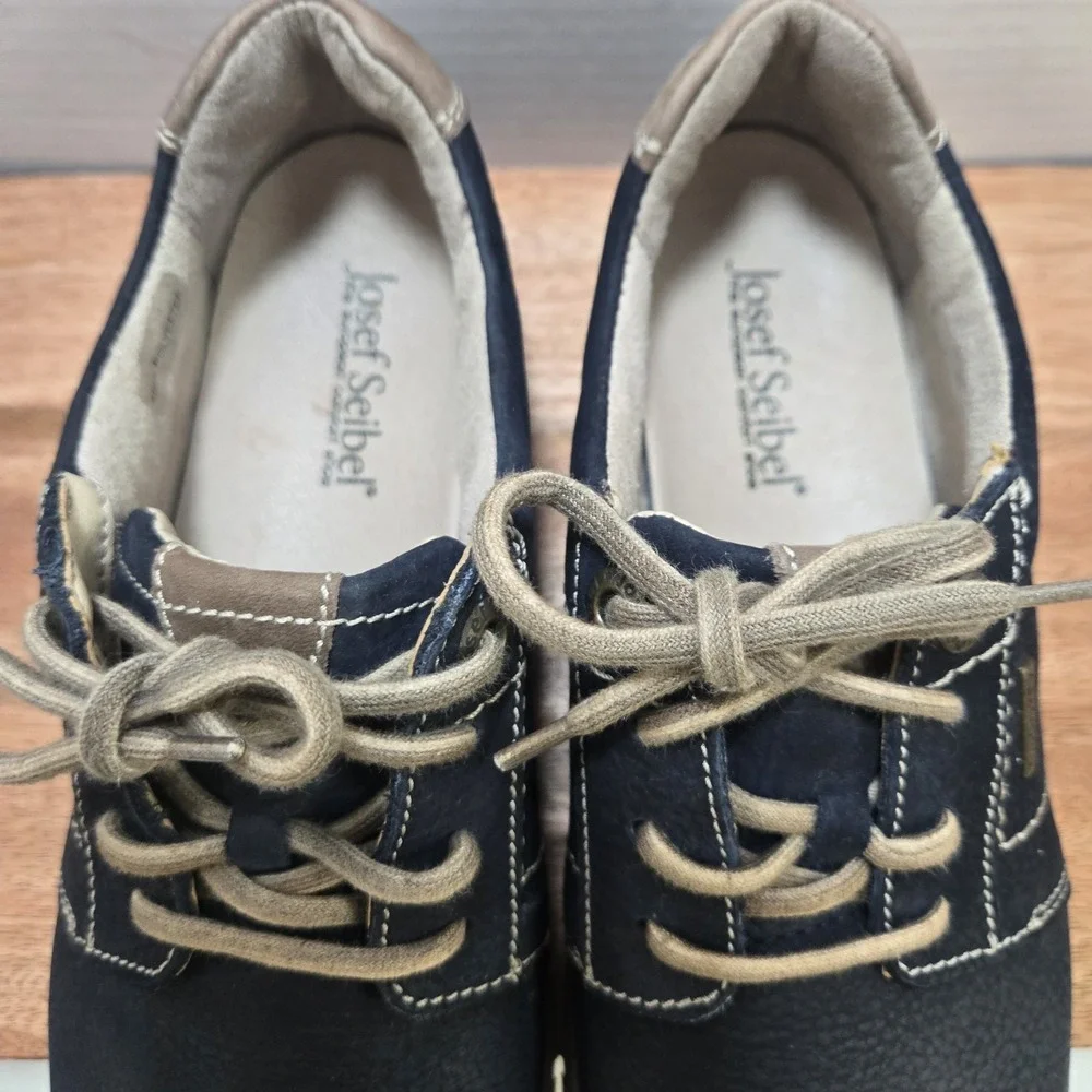 Josef Seibel TopDryTex Leather Walking Shoes Women's EU 37 US‎ 6.5 Blue...